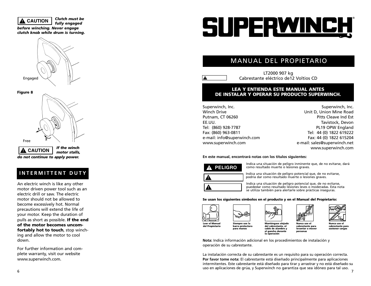 Manual del propietario | Superwinch LT2000 – 907 kgs/12V User Manual | Page 4 / 10