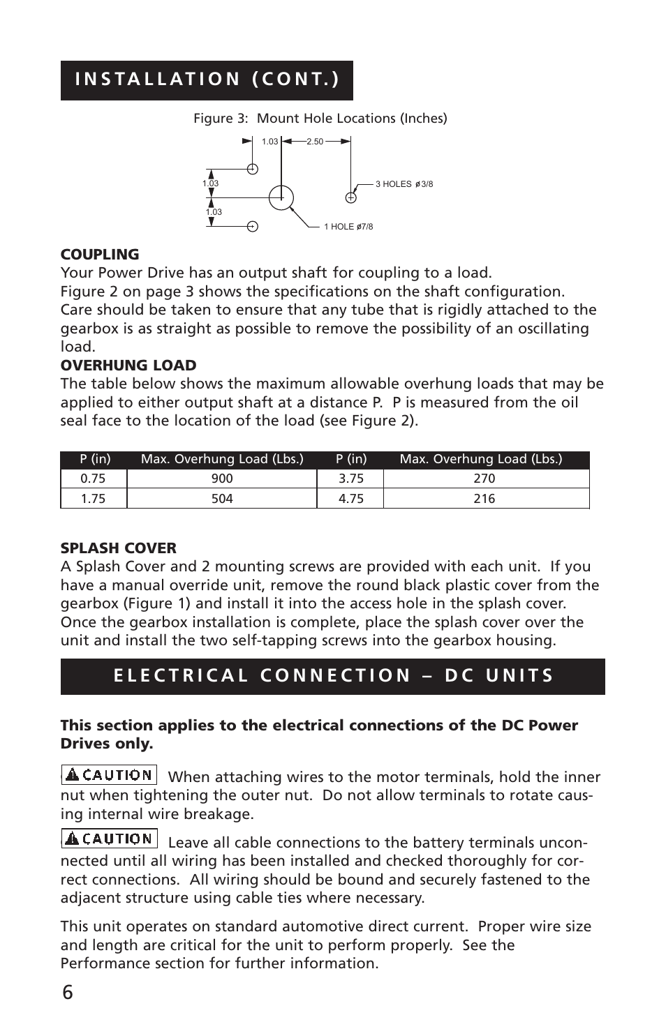 Superwinch DC POWER DRIVES User Manual | Page 6 / 9