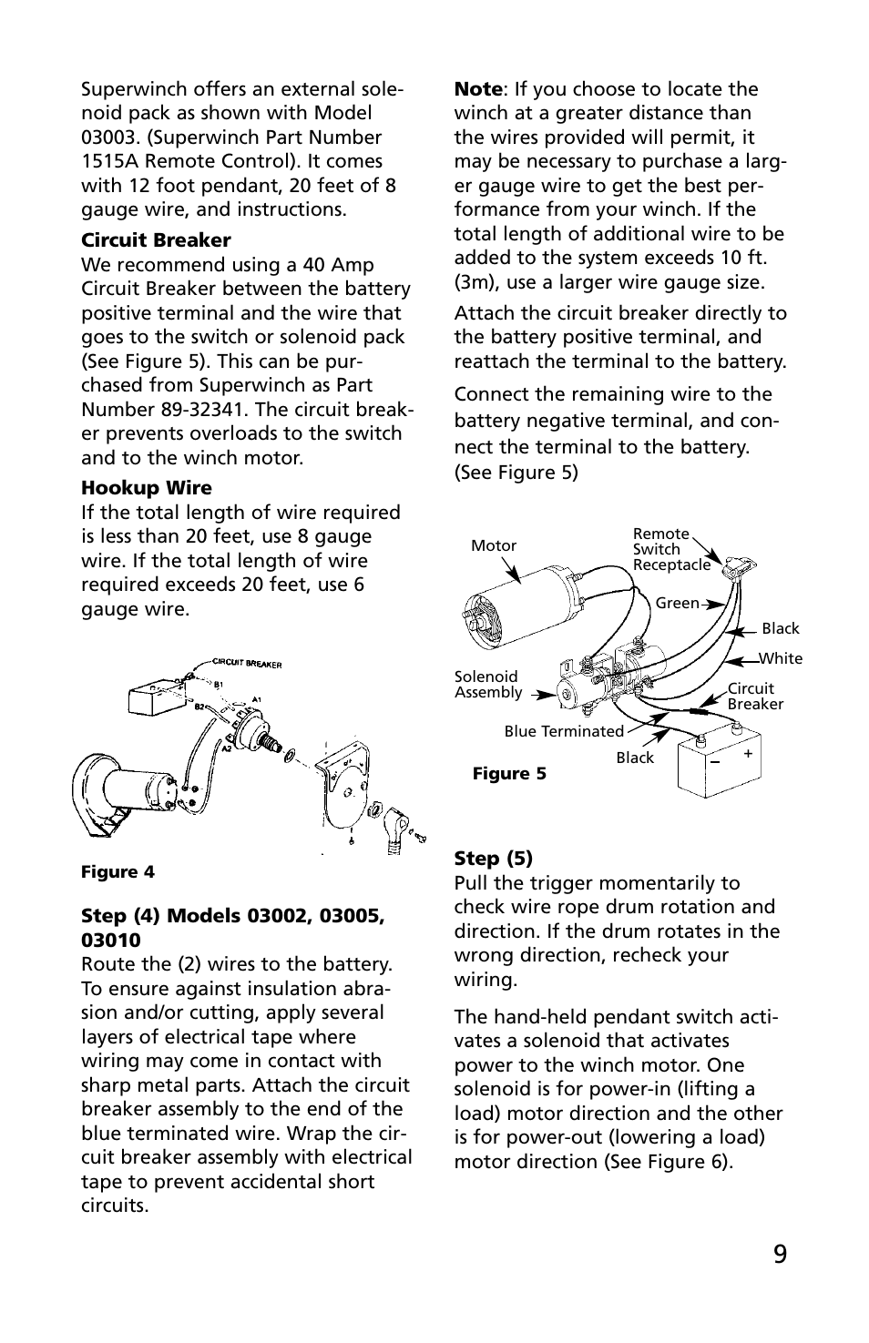 Superwinch C1000 (Motor Cover/Remote) - 453 kgs/12V User Manual | Page 10 / 60