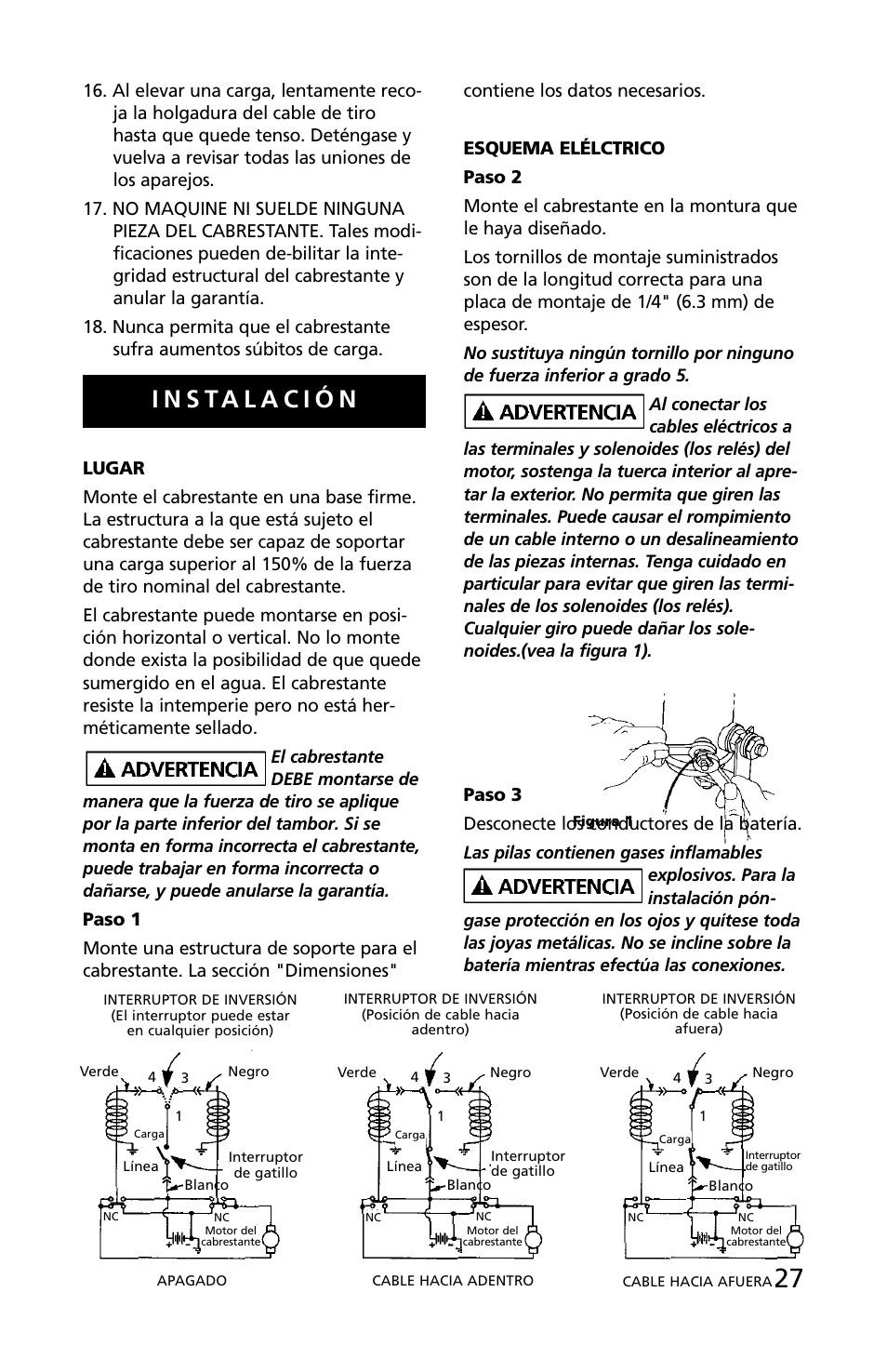 Superwinch C1000 (Motor Cover/Remote) - 453 kgs/12V User Manual | Page 28 / 60