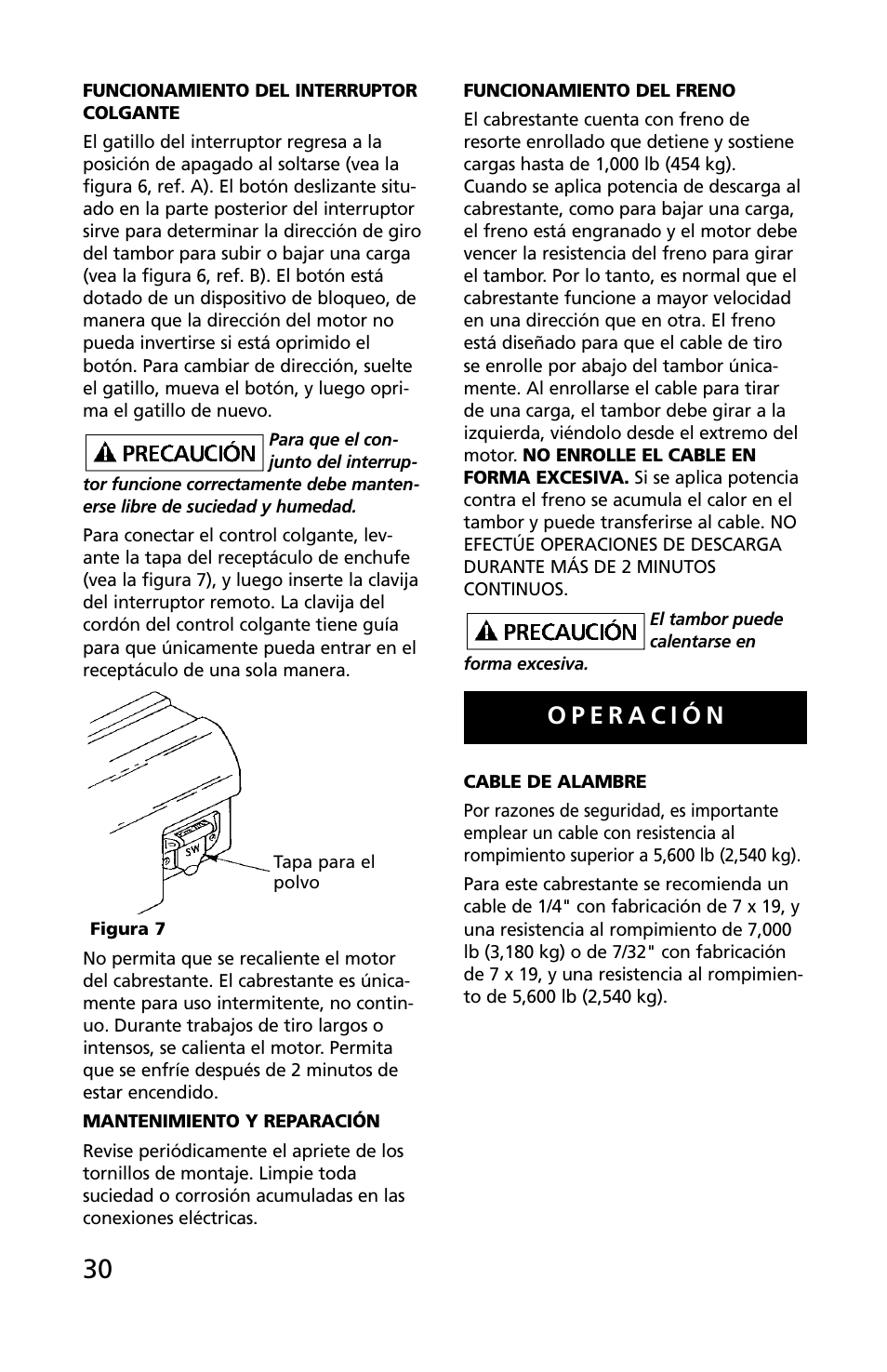 Superwinch C1000 (Motor Cover/Remote) - 453 kgs/12V User Manual | Page 31 / 60