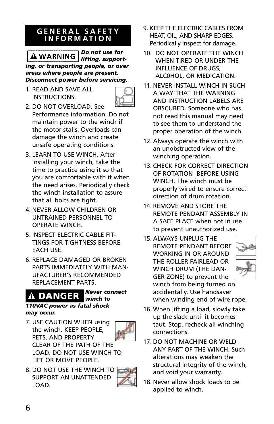 Superwinch C1000 (Motor Cover/Remote) - 453 kgs/12V User Manual | Page 7 / 60
