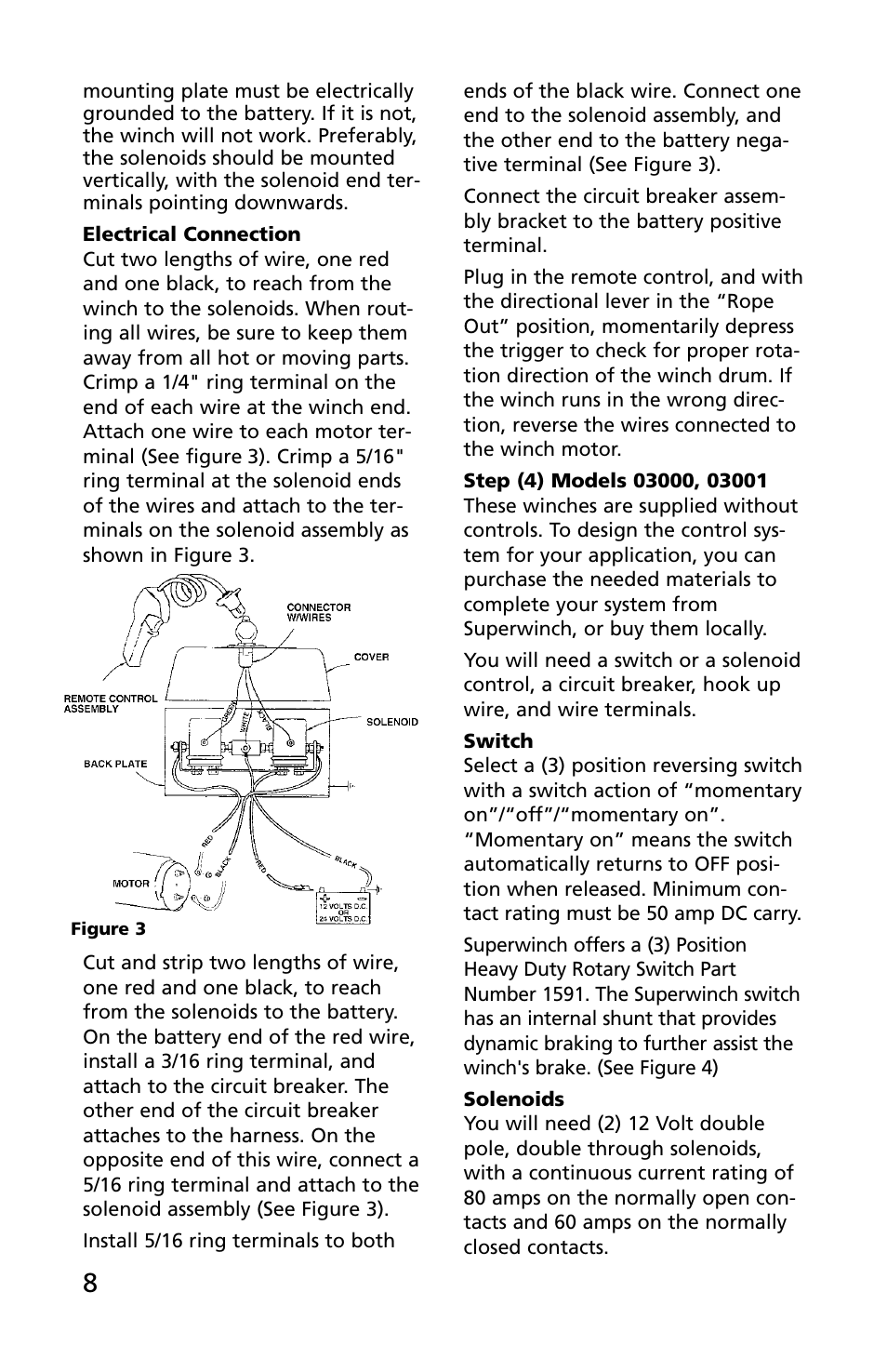 Superwinch C1000 (Motor Cover/Remote) - 453 kgs/12V User Manual | Page 9 / 60
