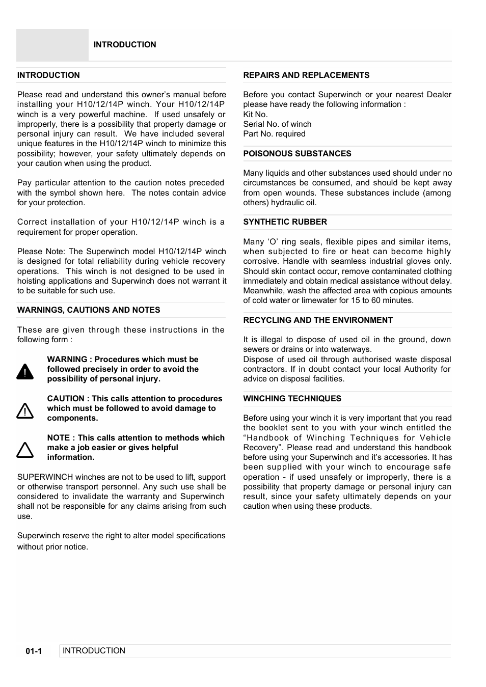 Superwinch H14P – 6,350 kgs Manual Clutch (Long Drum) User Manual | Page 4 / 19