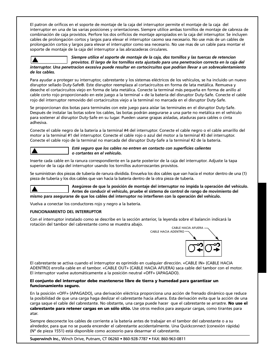 Superwinch Rocker Switch (2233B) User Manual | Page 4 / 6