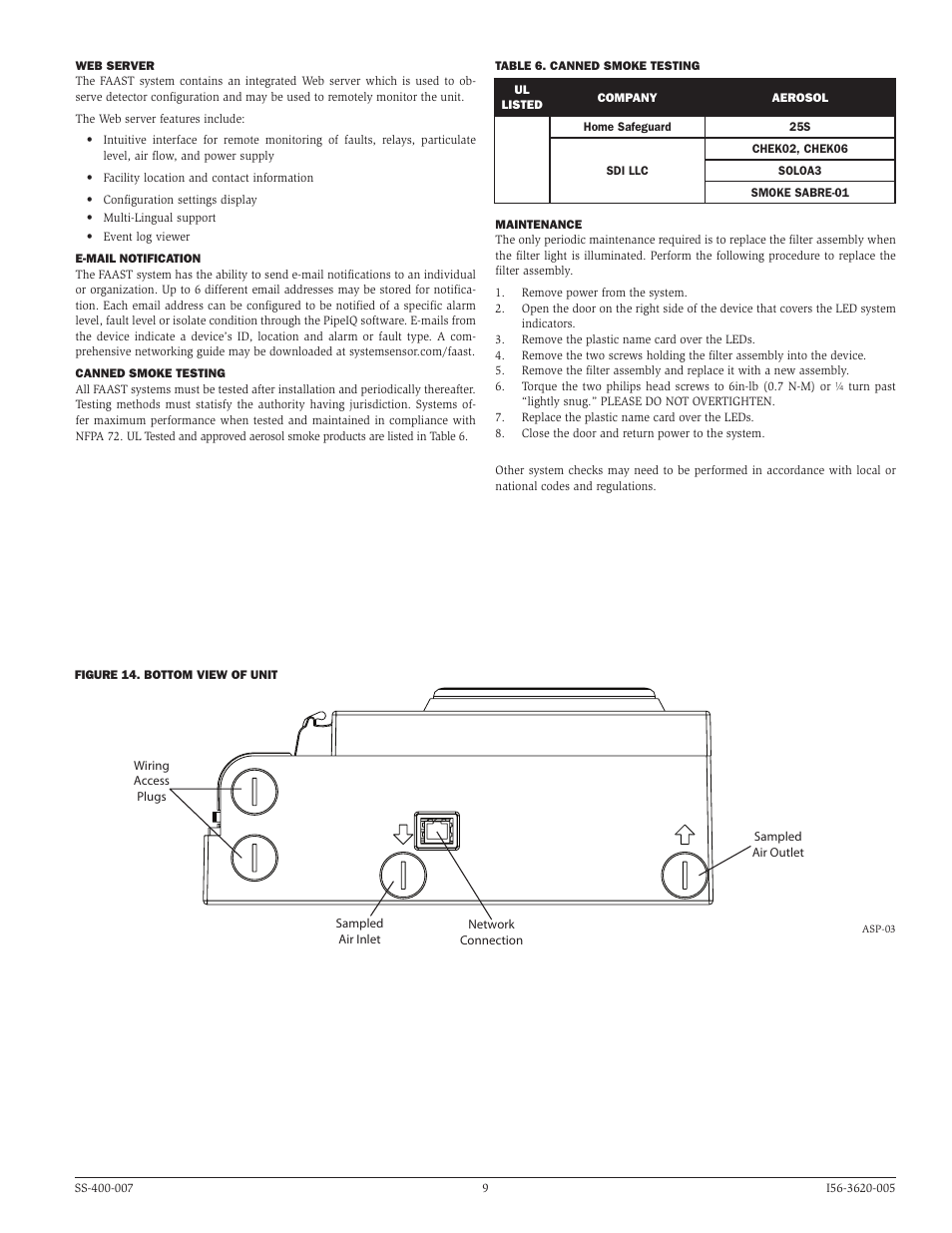 System Sensor 8100 FAAST User Manual | Page 9 / 12