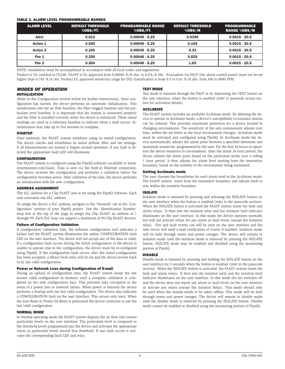 System Sensor 8251F FAAST User Manual | Page 6 / 12