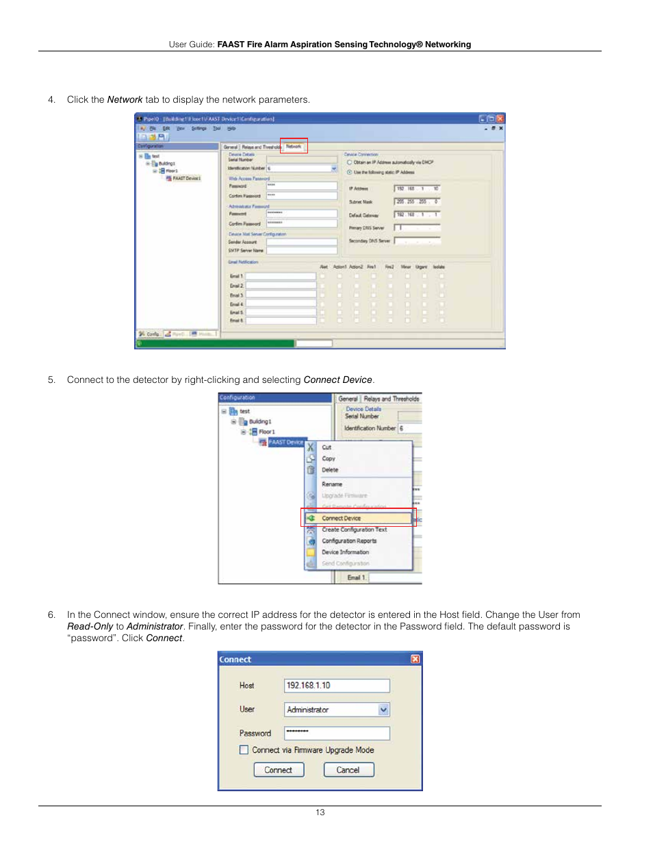 System Sensor FAAST Networking User Manual | Page 13 / 40