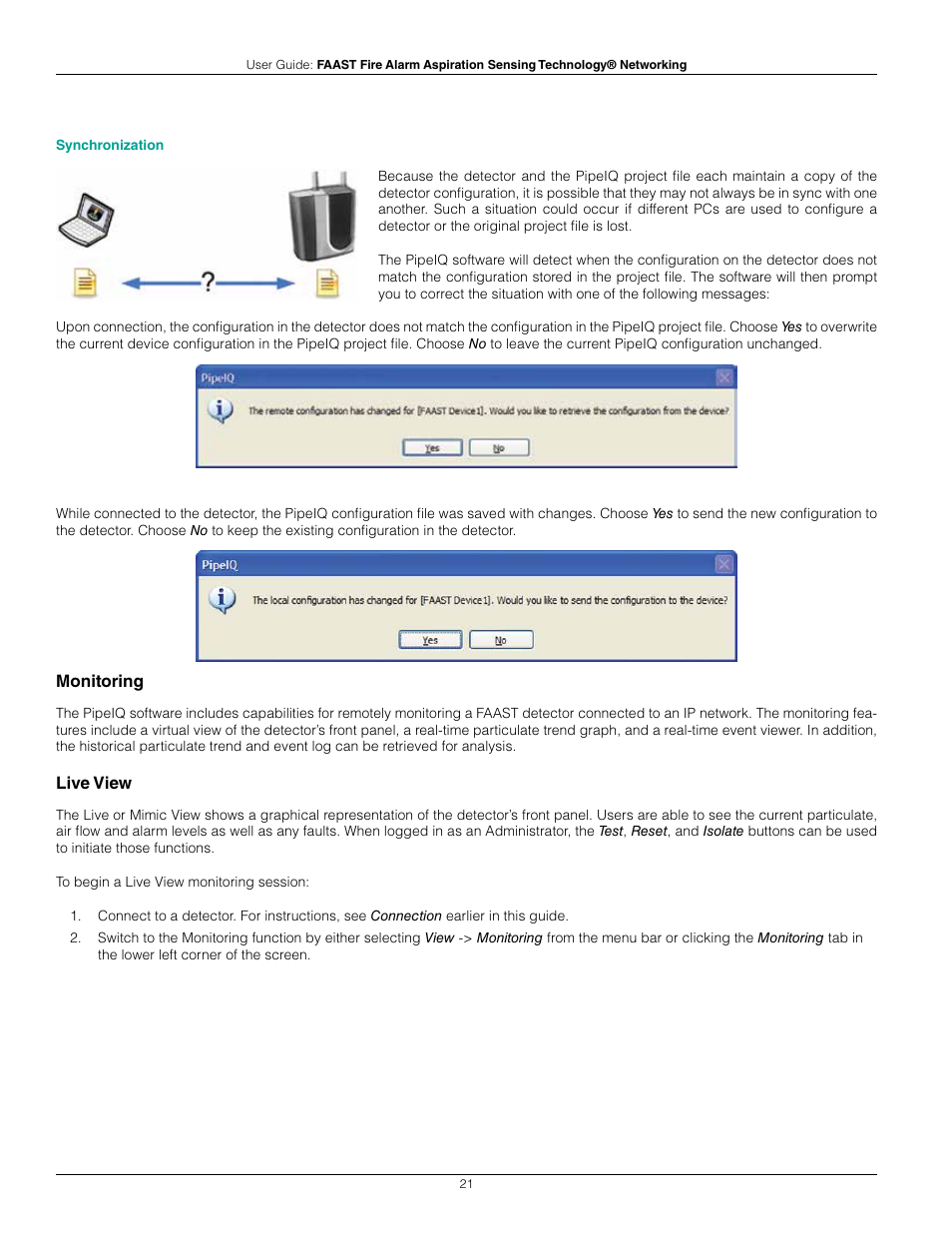 System Sensor FAAST Networking User Manual | Page 21 / 40