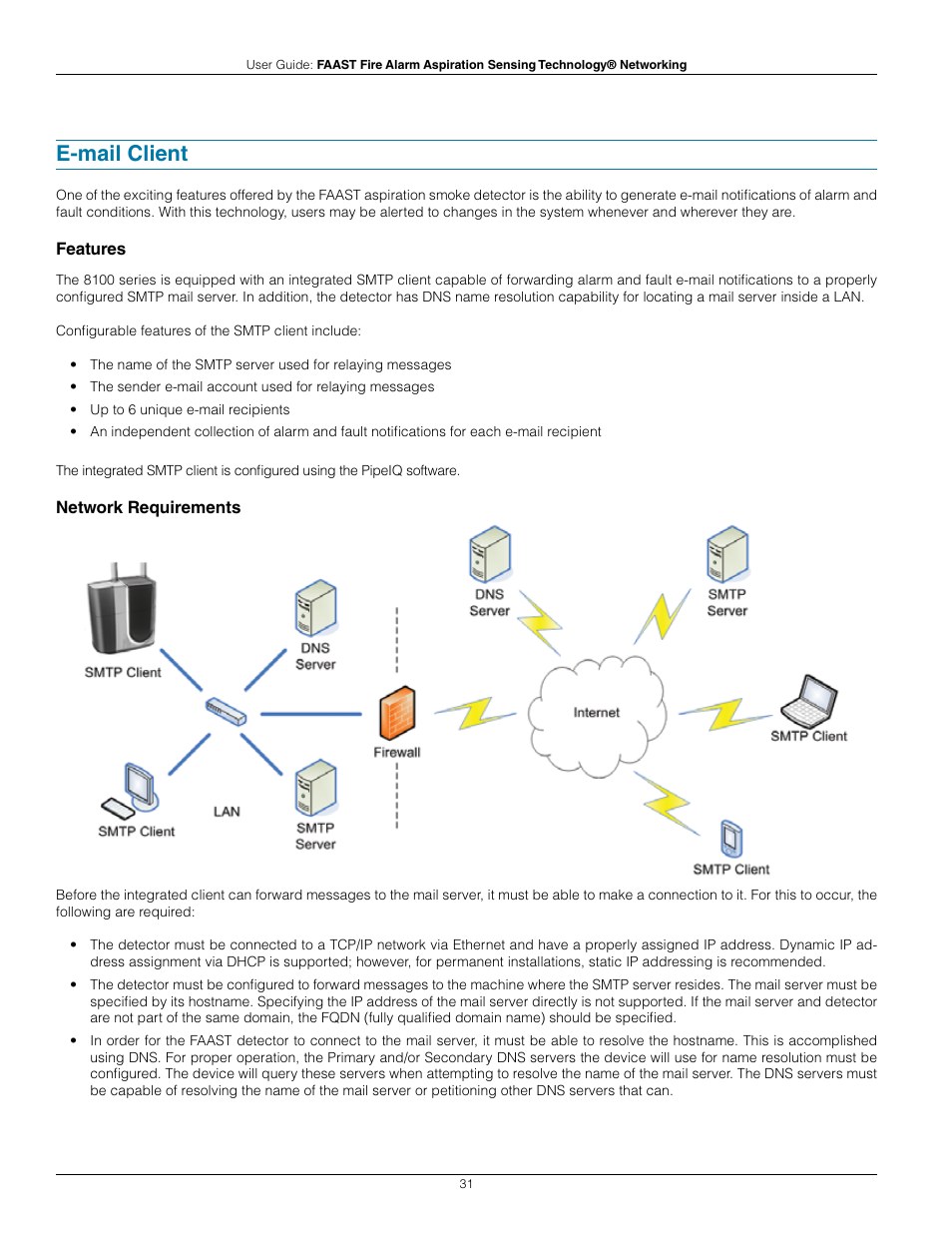 E-mail client | System Sensor FAAST Networking User Manual | Page 31 / 40