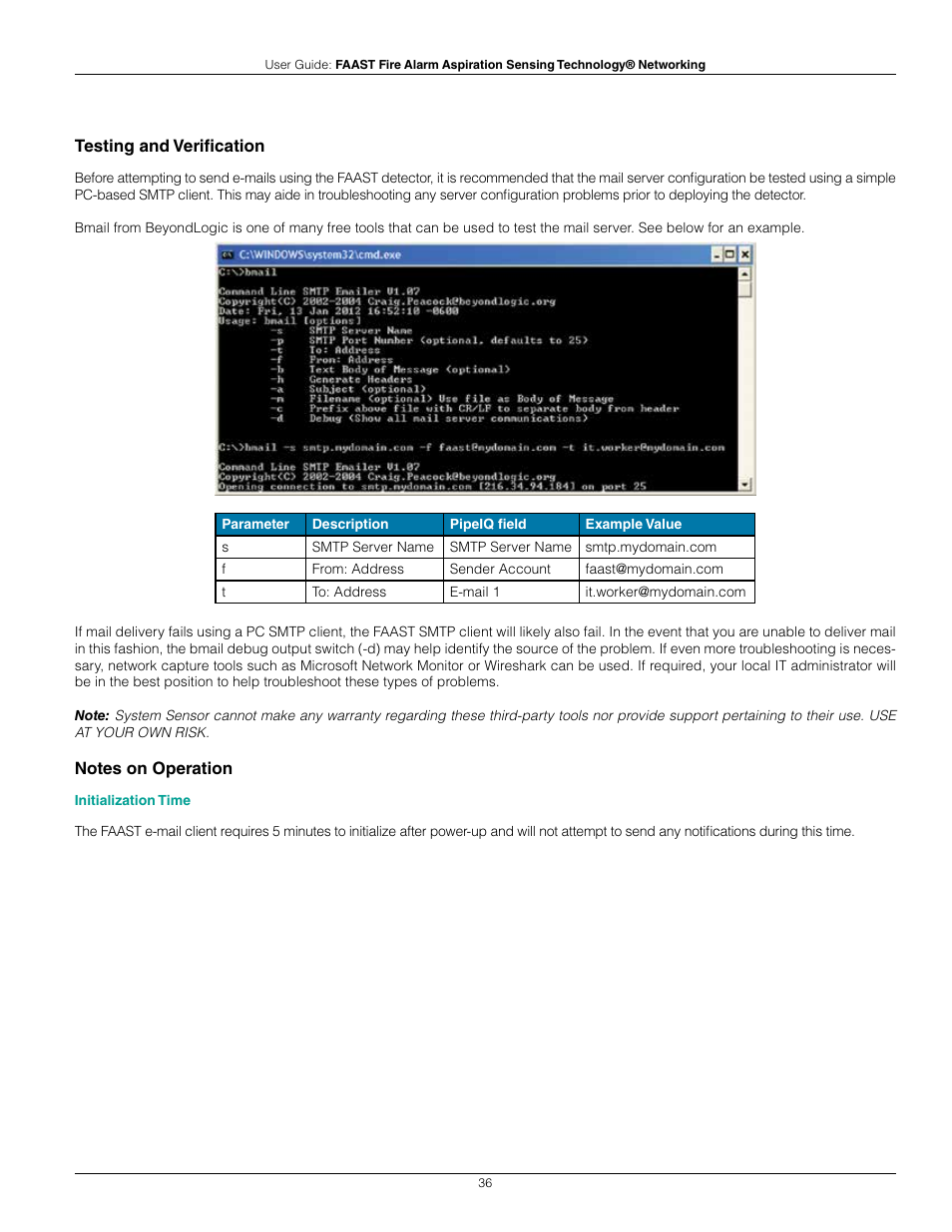 System Sensor FAAST Networking User Manual | Page 36 / 40
