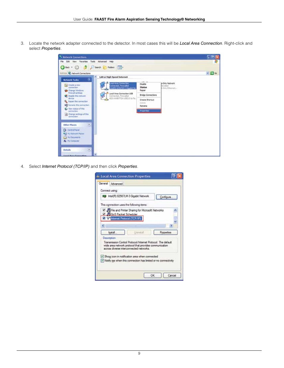 System Sensor FAAST Networking User Manual | Page 9 / 40