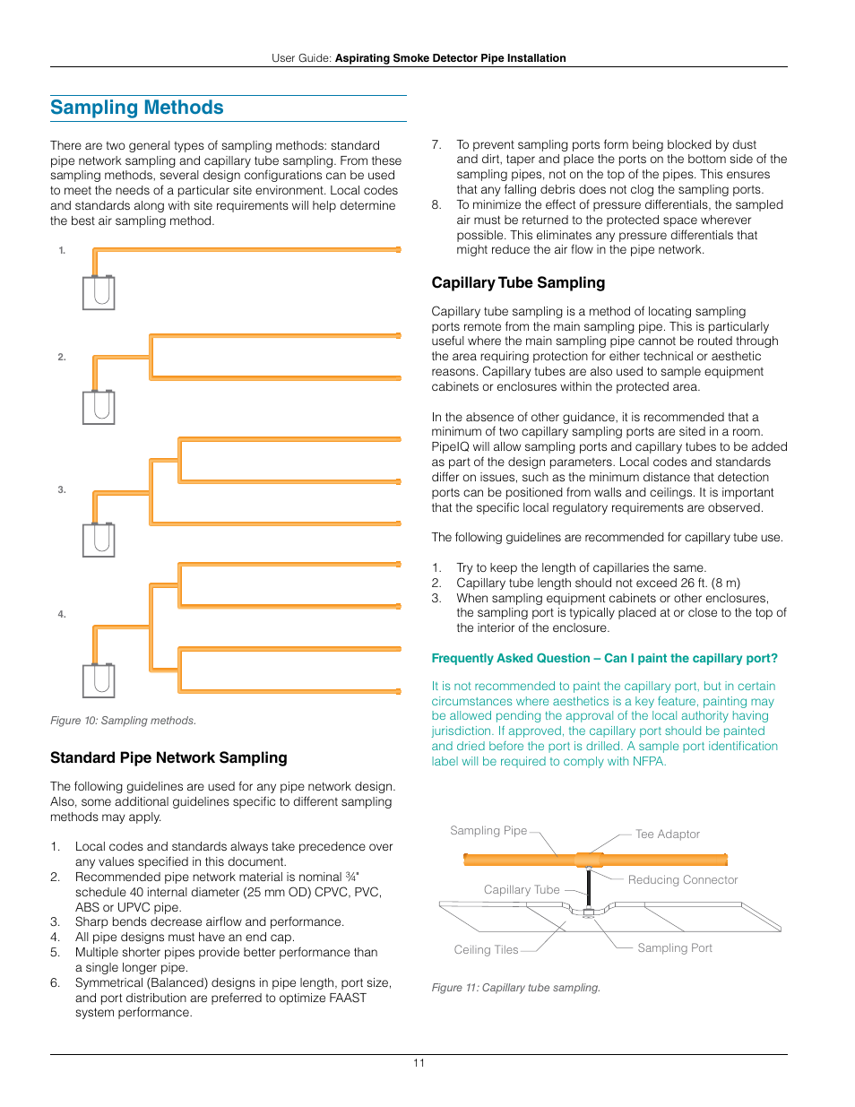 Sampling methods | System Sensor Pipe Installation User Manual | Page 11 / 20