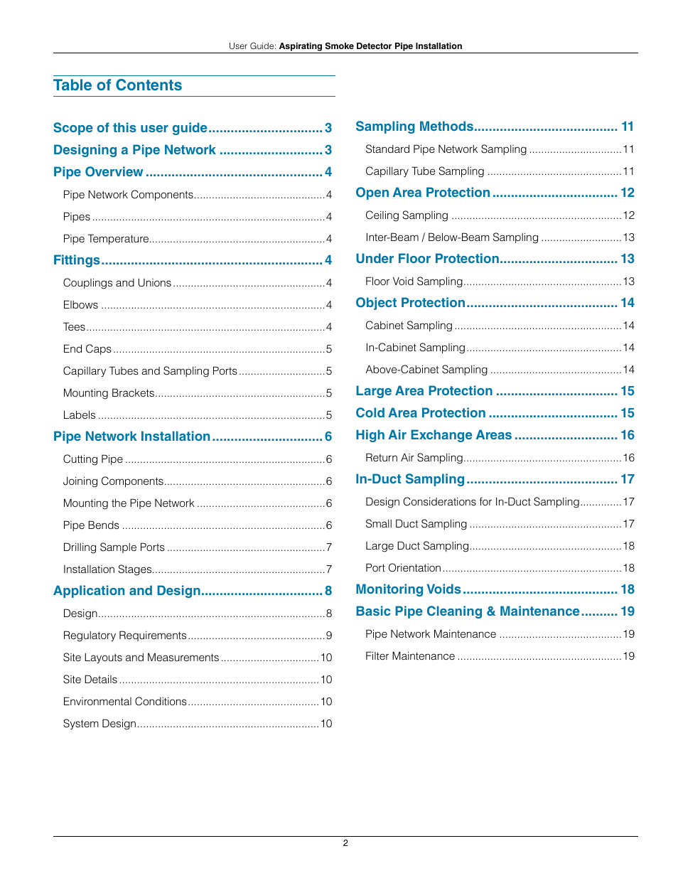 System Sensor Pipe Installation User Manual | Page 2 / 20