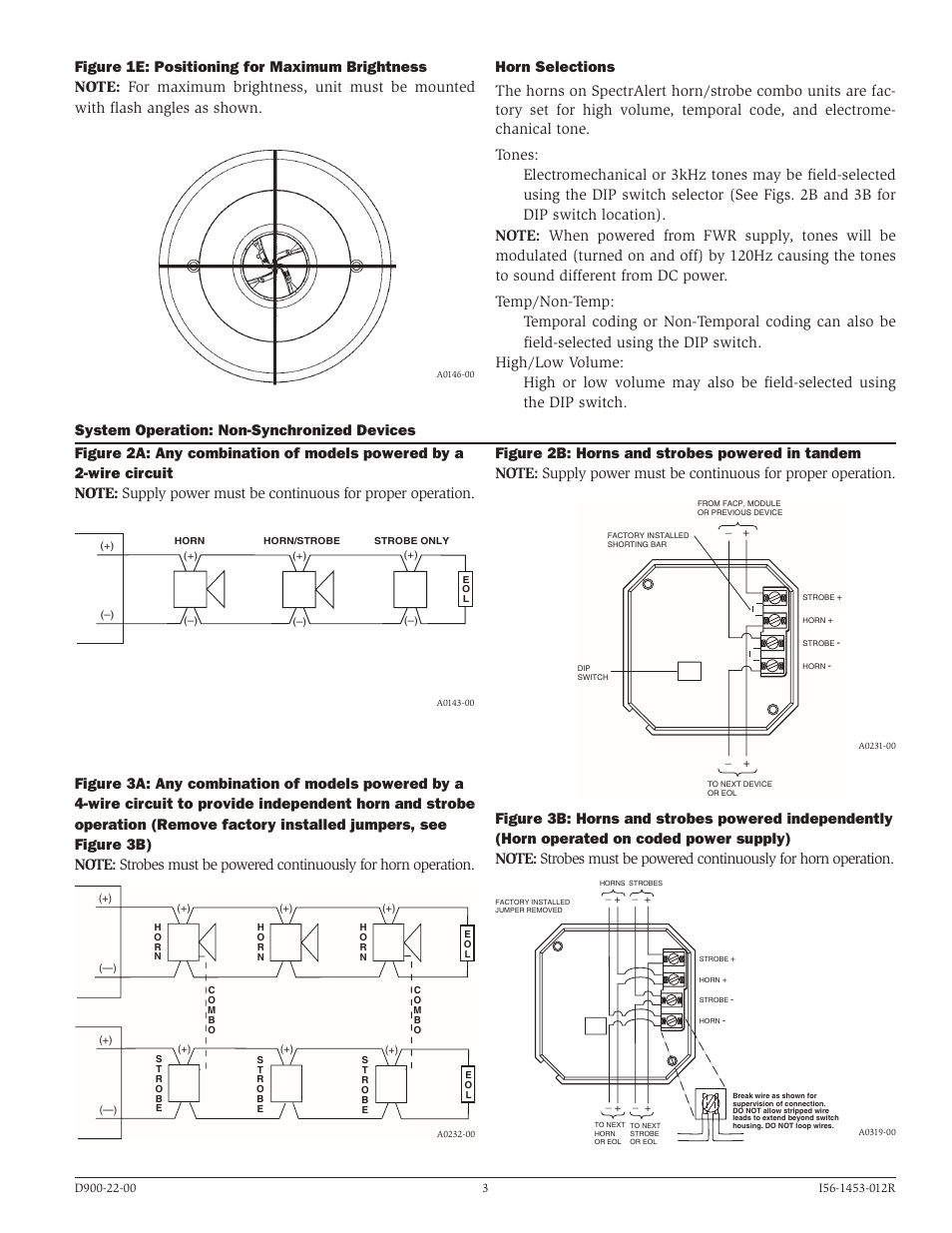 System Sensor SpectrAlert Ceiling Mount Series Strobes and Horn_Strobes User Manual | Page 3 / 4