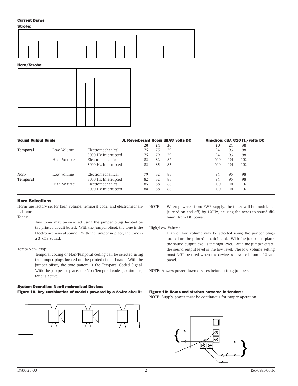 Tandem operation | System Sensor P24 and S24 Strobe and Horn_Strobe User Manual | Page 2 / 4