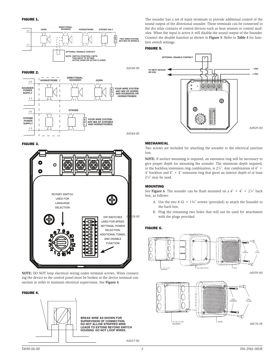 Figure 2, Figure 3 | System Sensor PF24V Exitpoint User Manual | Page 3 / 4