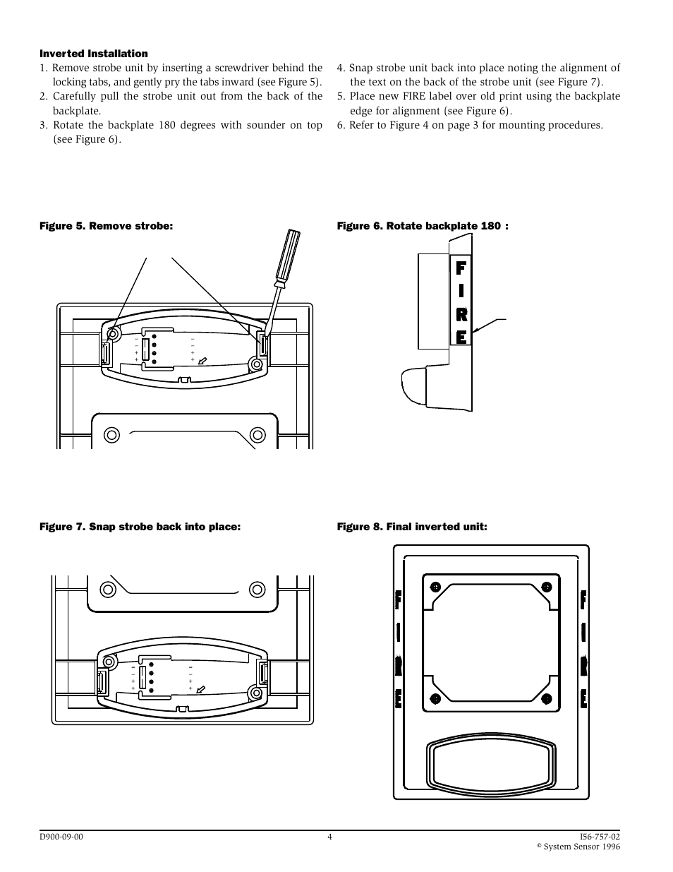 System Sensor RP12_24ADA Series Retrofit Strobes User Manual | Page 4 / 4