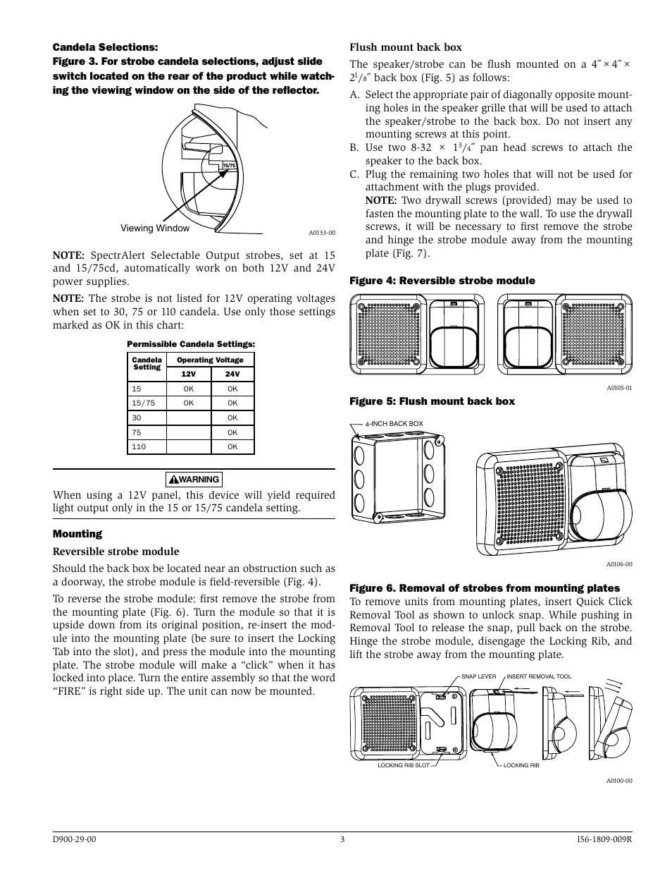 System Sensor SP2R1224MC and SP2W1224MC User Manual | Page 3 / 4