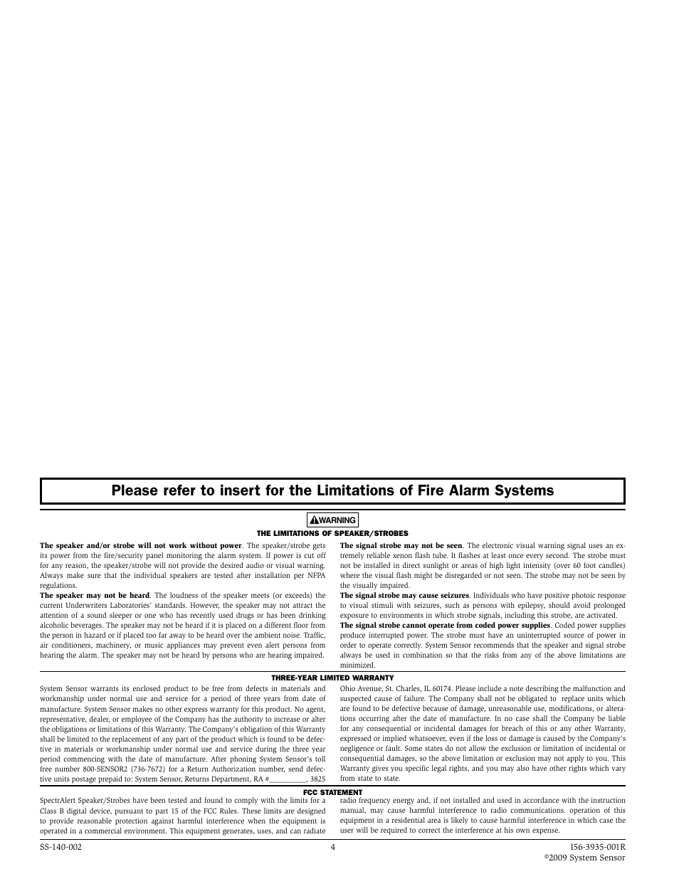System Sensor SPSW-ALERT User Manual | Page 4 / 4