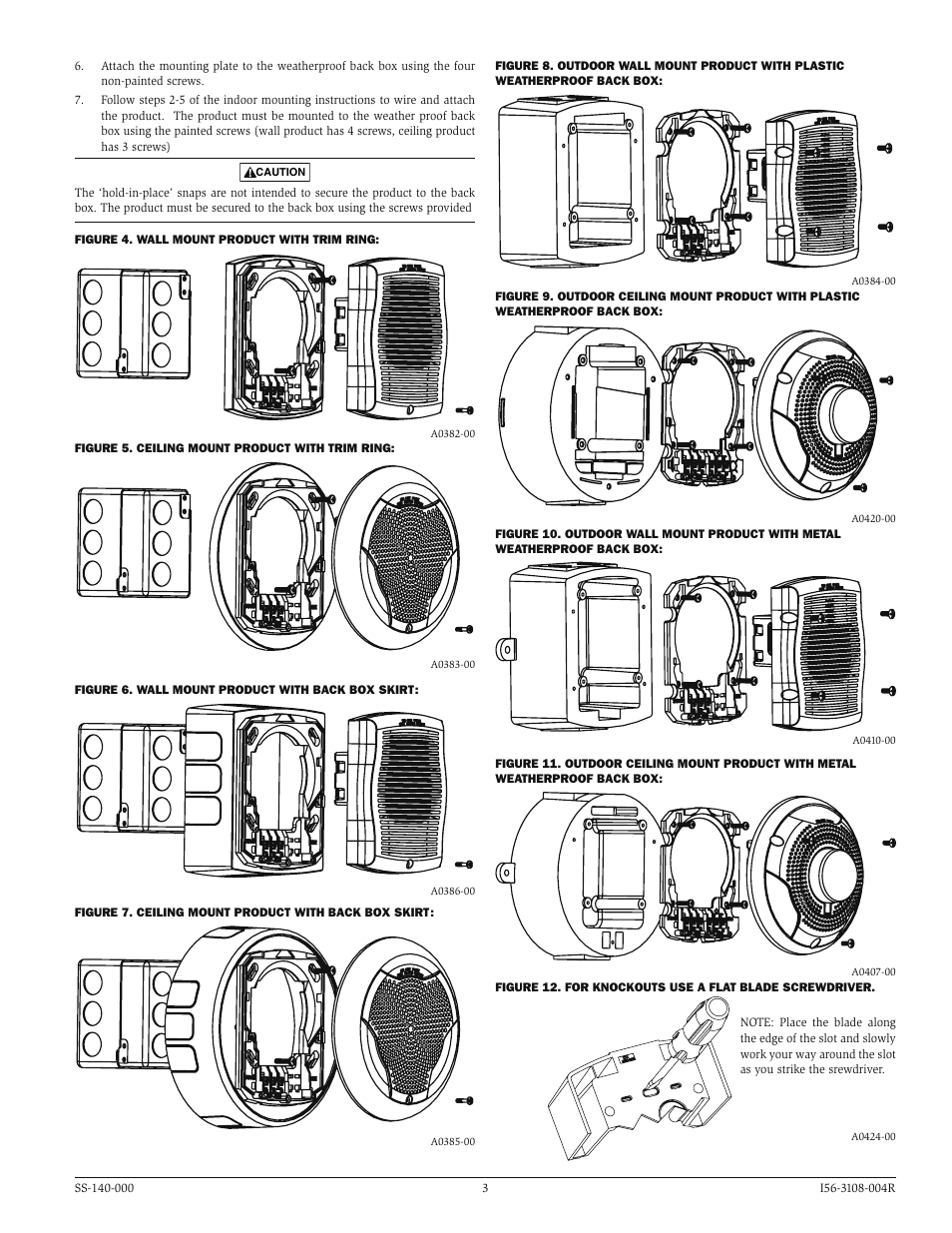 System Sensor SP and SpV Series dual Voltage Speakers User Manual | Page 3 / 4