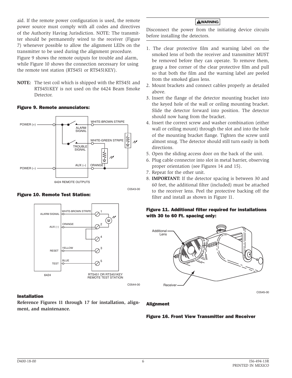 Figure 10. remote test station | System Sensor 6424 Projected Beam Type User Manual | Page 6 / 12