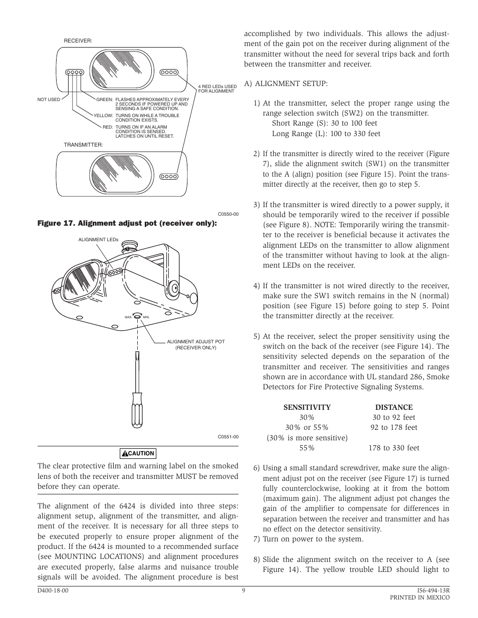 System Sensor 6424 Projected Beam Type User Manual | Page 9 / 12