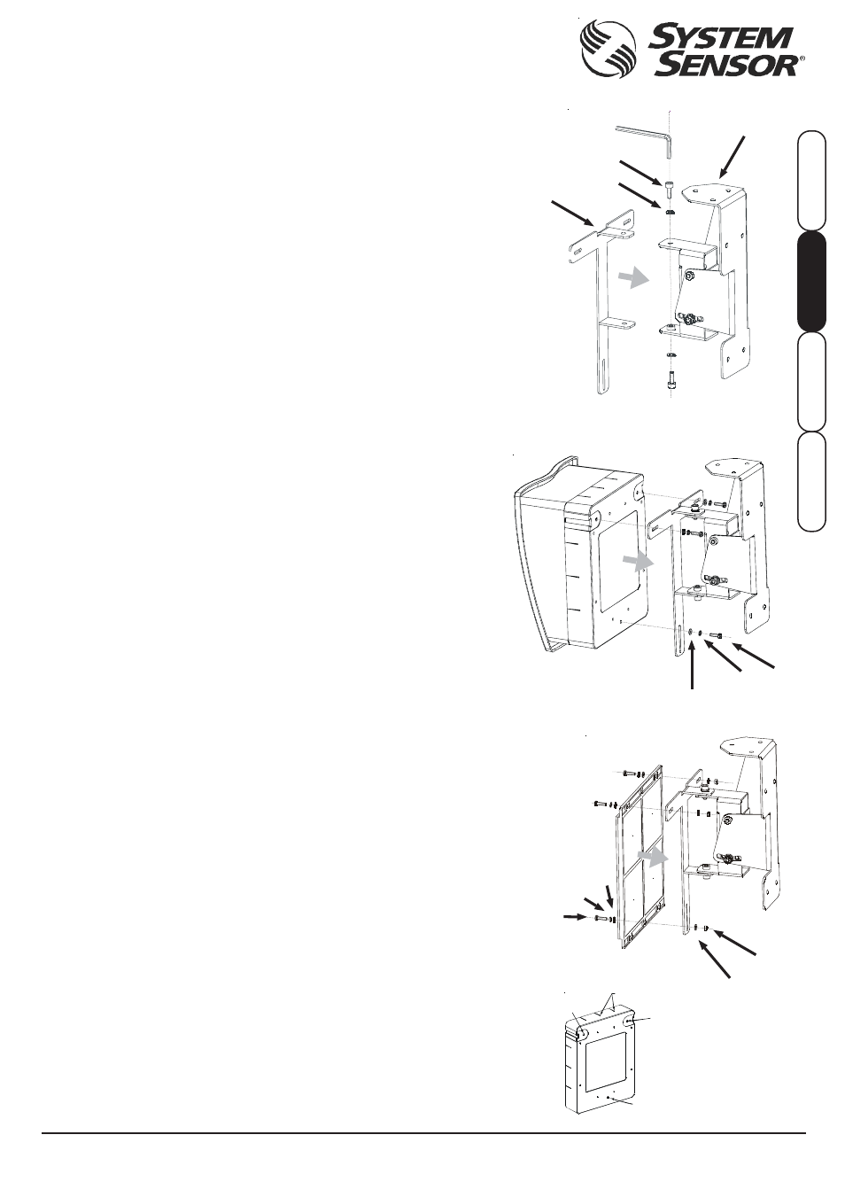 Deutsch esp añol english it aliano | System Sensor 6500-MMK_SMK MULTI-MOUNTING KIT User Manual | Page 2 / 4