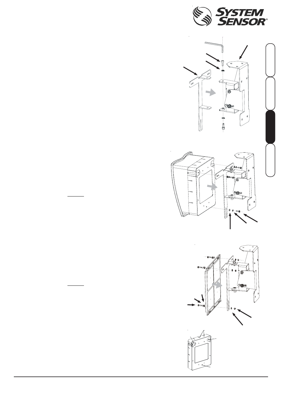Deutsch esp añol english it aliano | System Sensor 6500-MMK_SMK MULTI-MOUNTING KIT User Manual | Page 3 / 4