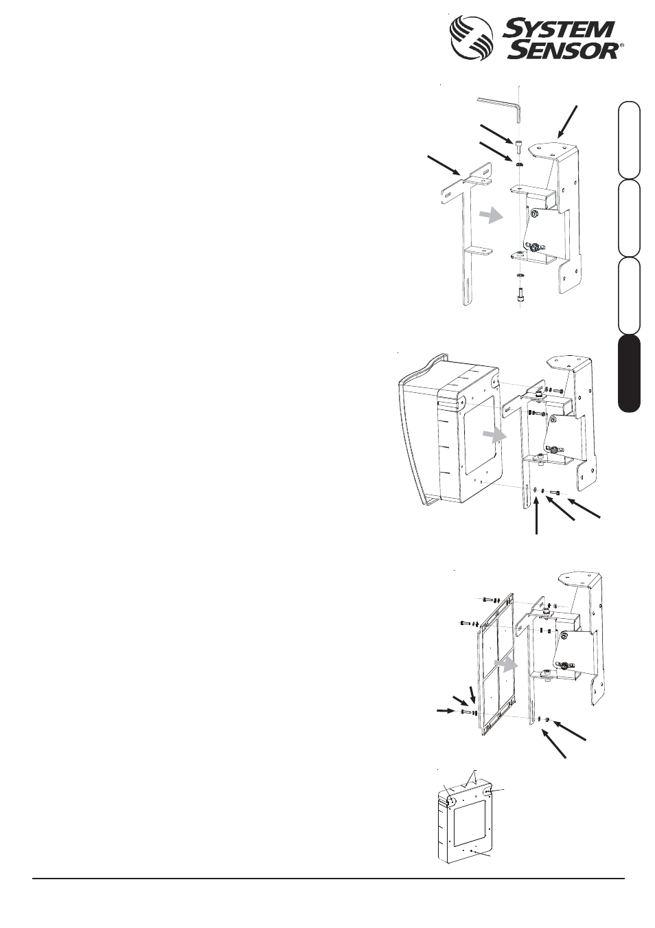 Deutsch esp añol english it aliano | System Sensor 6500-MMK_SMK MULTI-MOUNTING KIT User Manual | Page 4 / 4