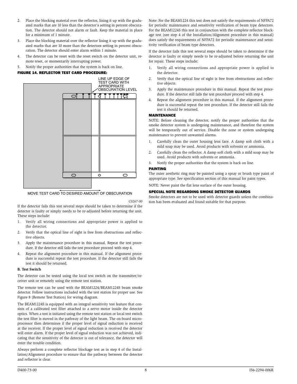 System Sensor BEAM1224, BEAM1224S User Manual | Page 8 / 13