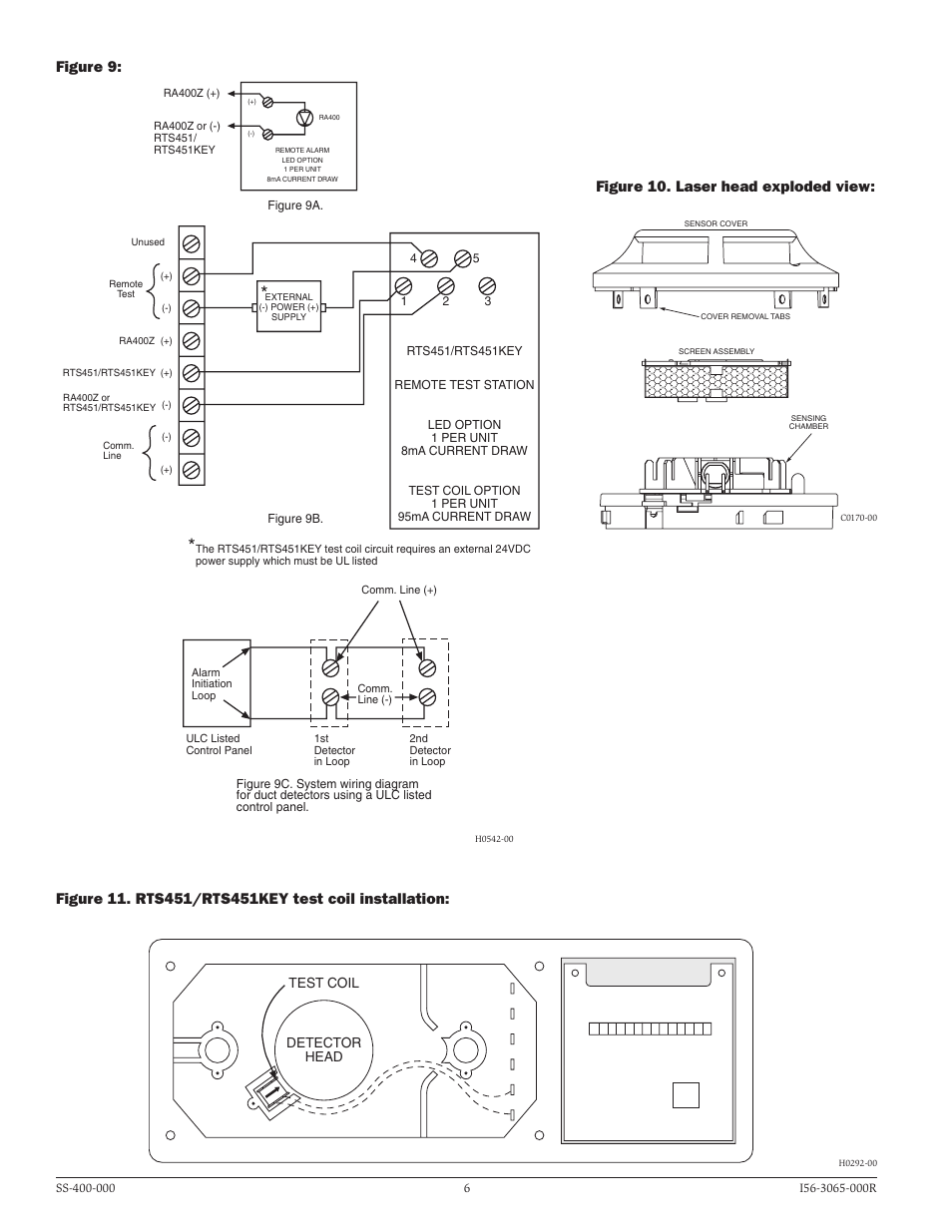 Figure 10. laser head exploded view: figure 9 | System Sensor 7251DH User Manual | Page 6 / 8