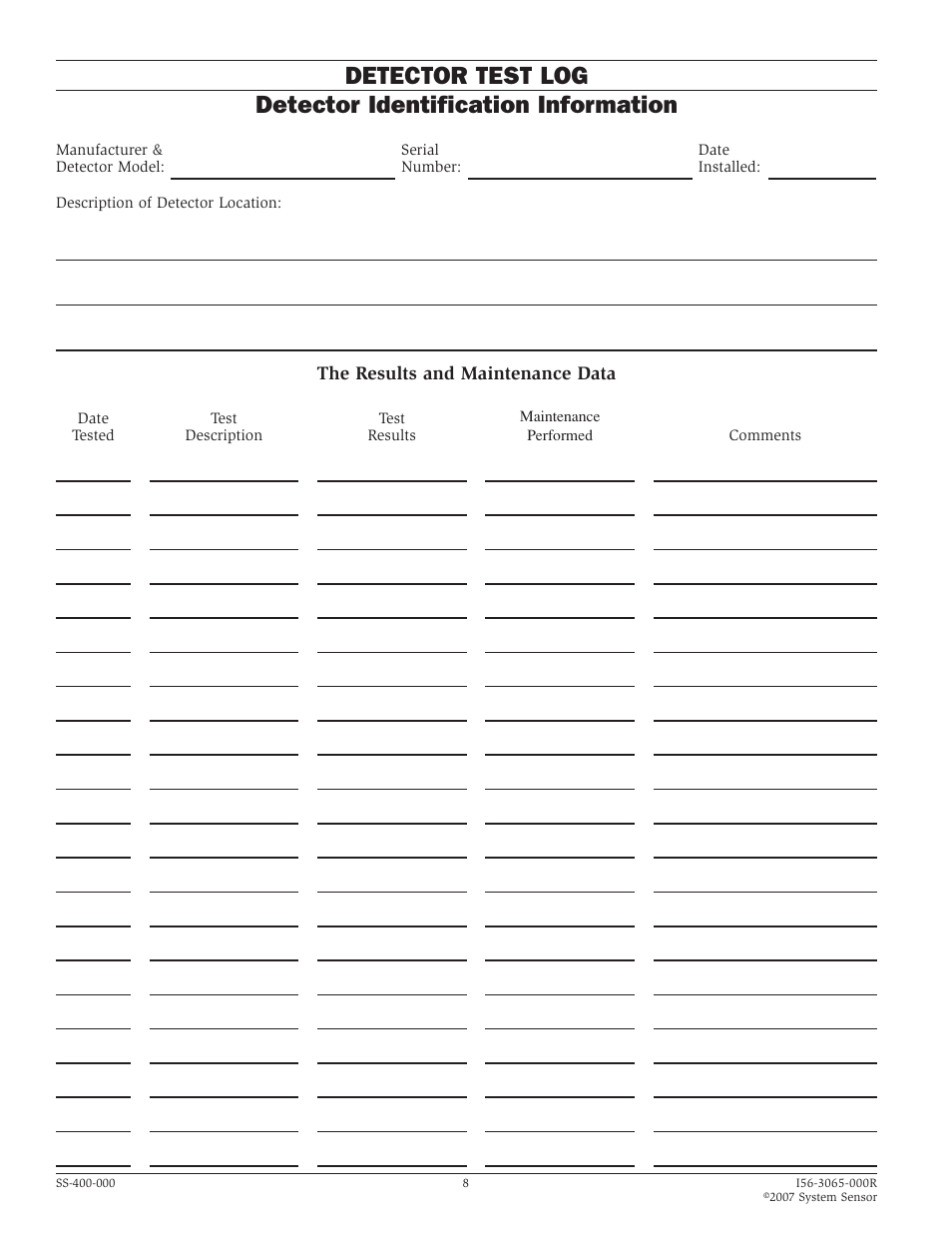 System Sensor 7251DH User Manual | Page 8 / 8