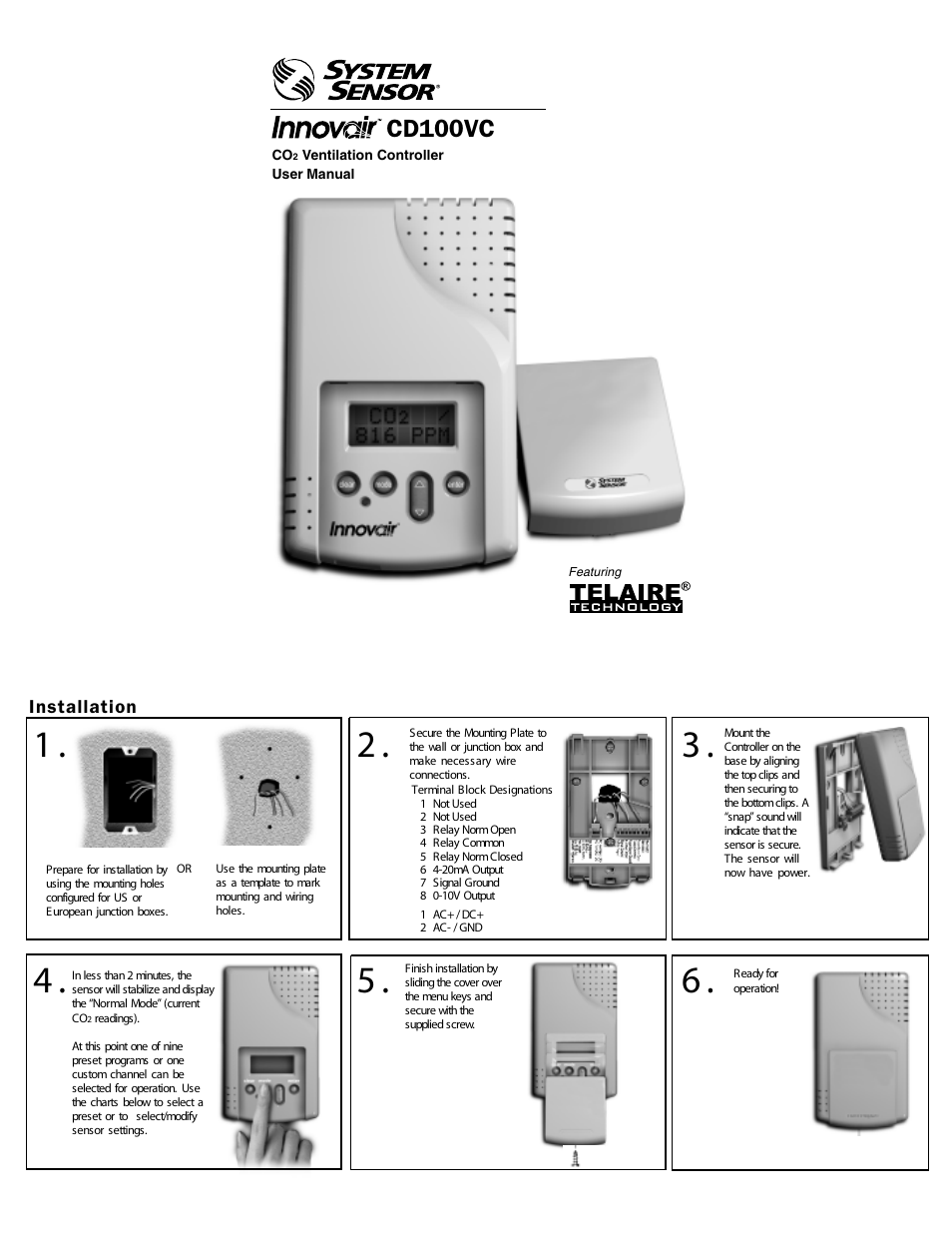System Sensor CD100VC User Manual | 3 pages