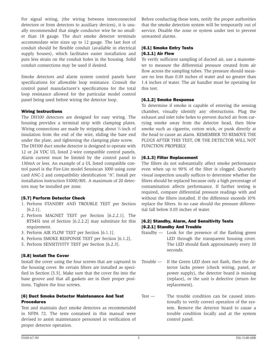 System Sensor DH100 User Manual | Page 5 / 8