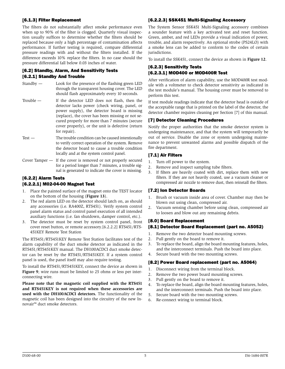 System Sensor DH100ACDCI User Manual | Page 5 / 8