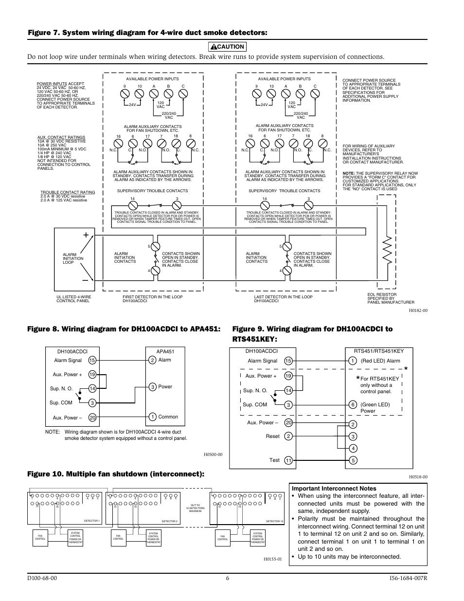 Figure 10. multiple fan shutdown (interconnect) | System Sensor DH100ACDCI User Manual | Page 6 / 8