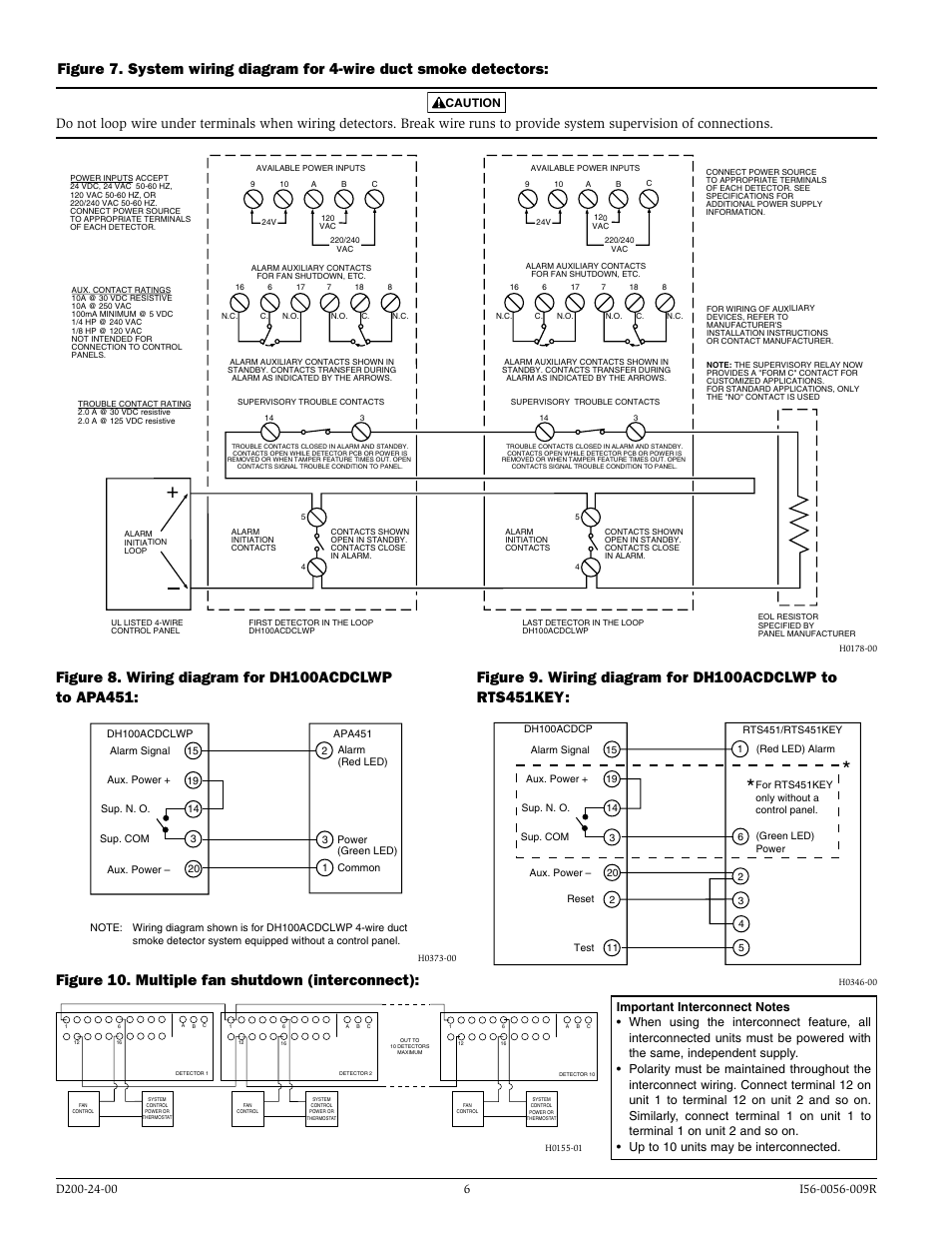 Figure 10. multiple fan shutdown (interconnect) | System Sensor DH100ACDCLWP User Manual | Page 6 / 8