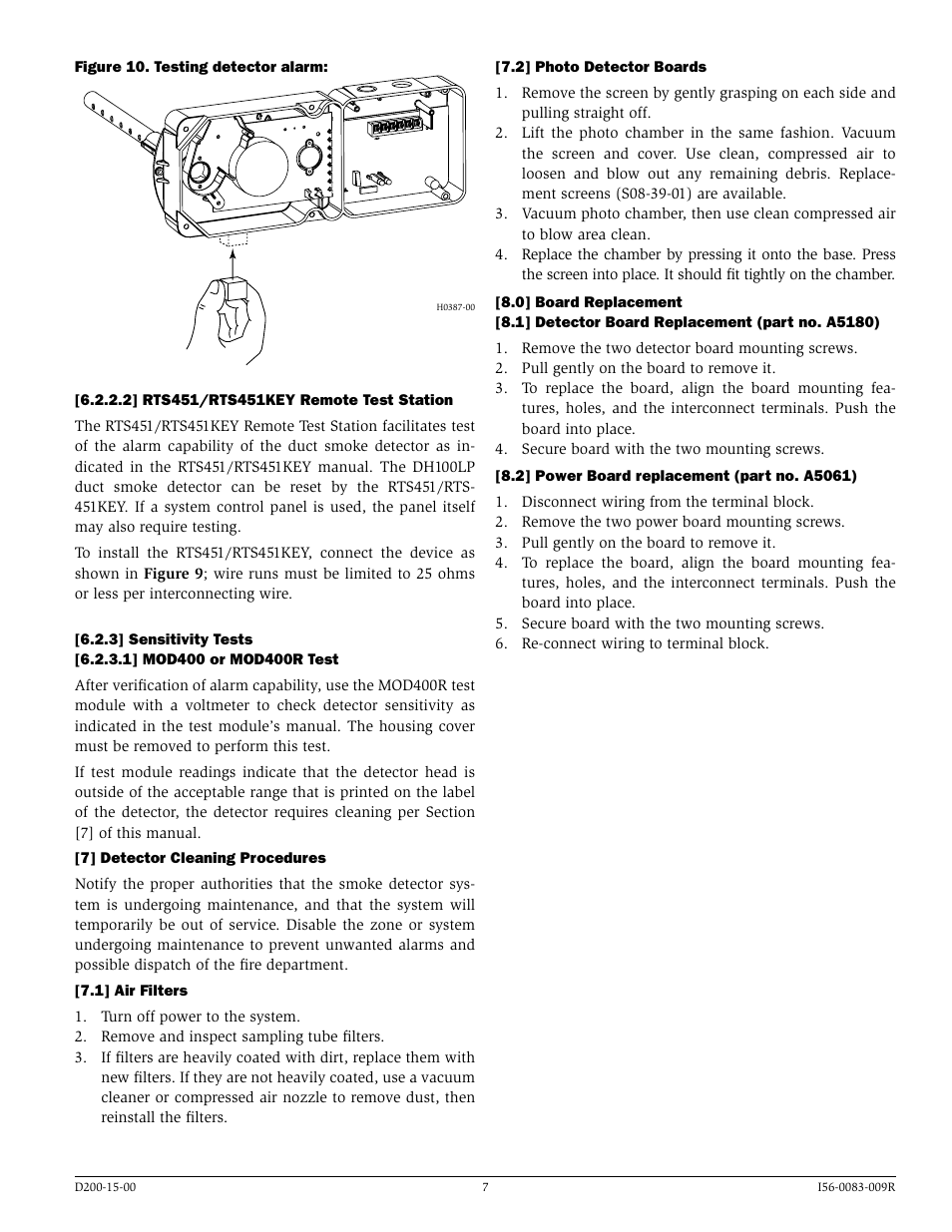 System Sensor DH100LP User Manual | Page 7 / 8