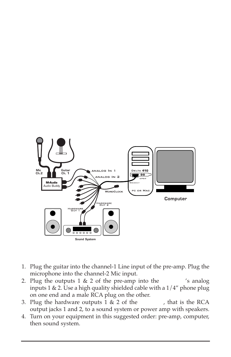 Typical setup #1 | M-AUDIO Delta 410 User Manual | Page 37 / 56