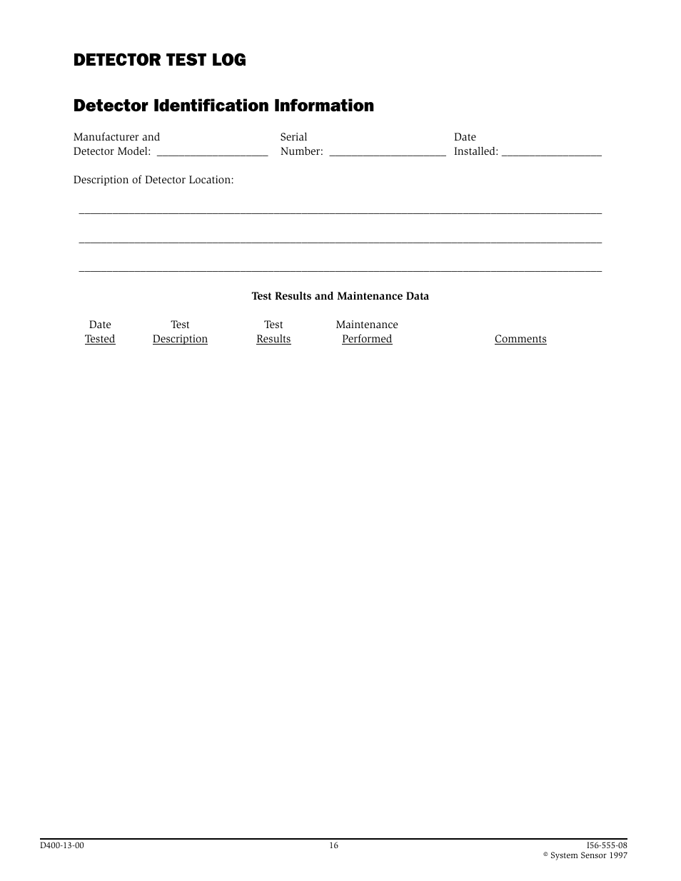 System Sensor DH400ACDCI User Manual | Page 16 / 16