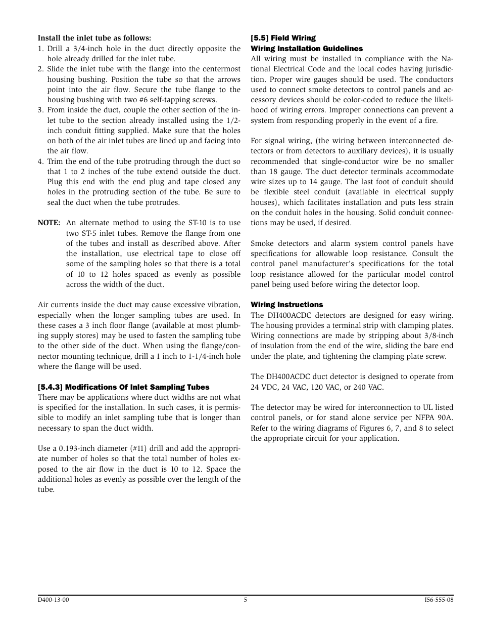 System Sensor DH400ACDCI User Manual | Page 5 / 16