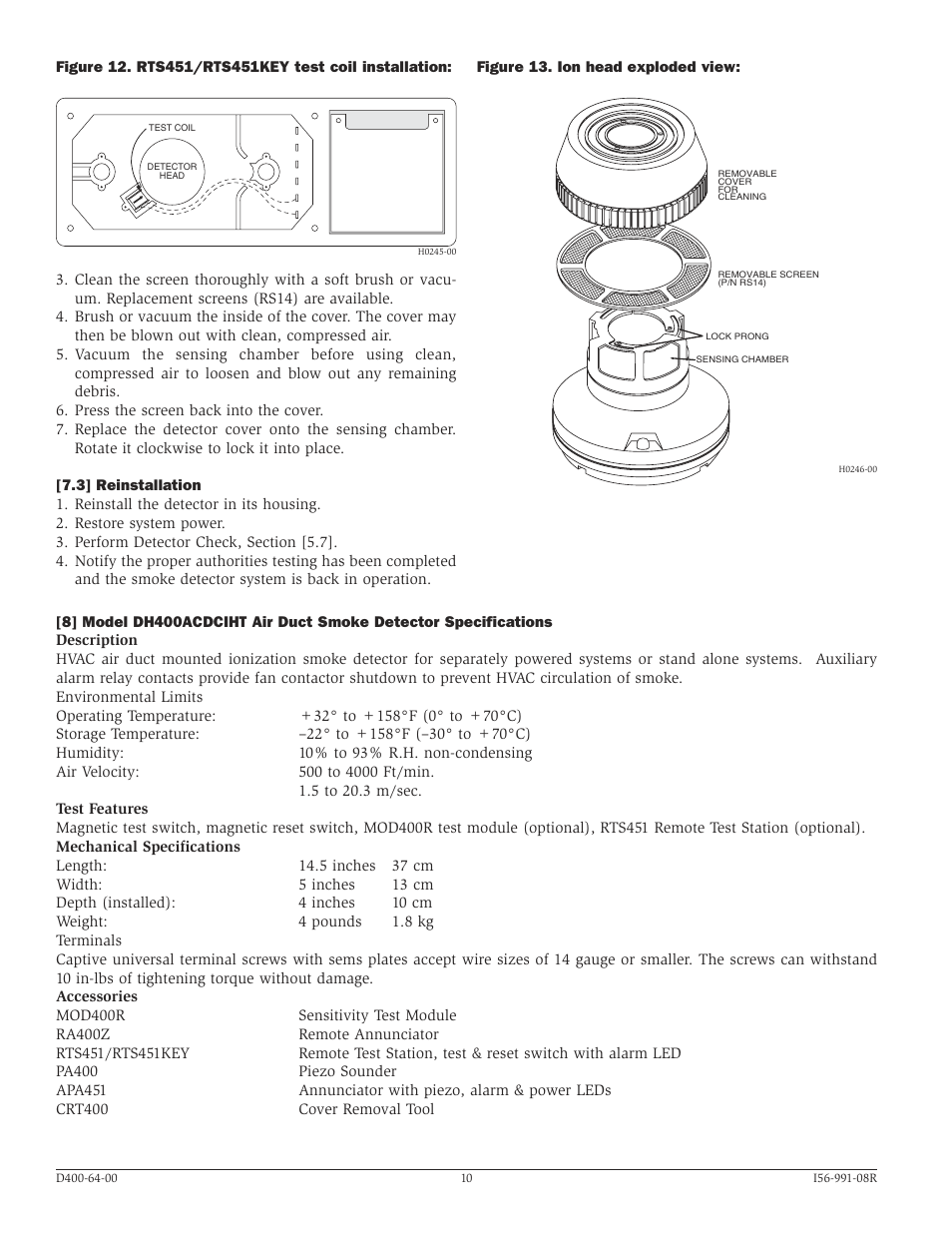 System Sensor DH400ACDCIHT User Manual | Page 10 / 12