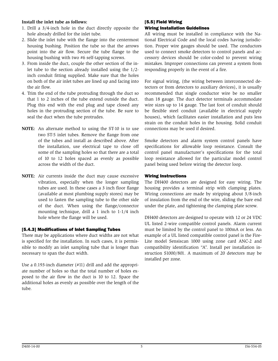 System Sensor DH400P User Manual | Page 5 / 16