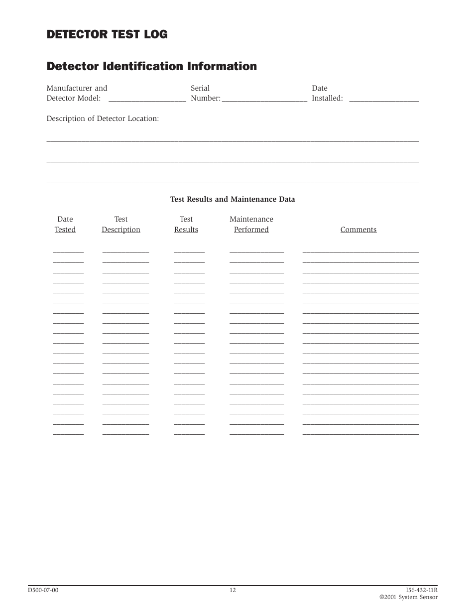 System Sensor DH500ACDC User Manual | Page 12 / 12