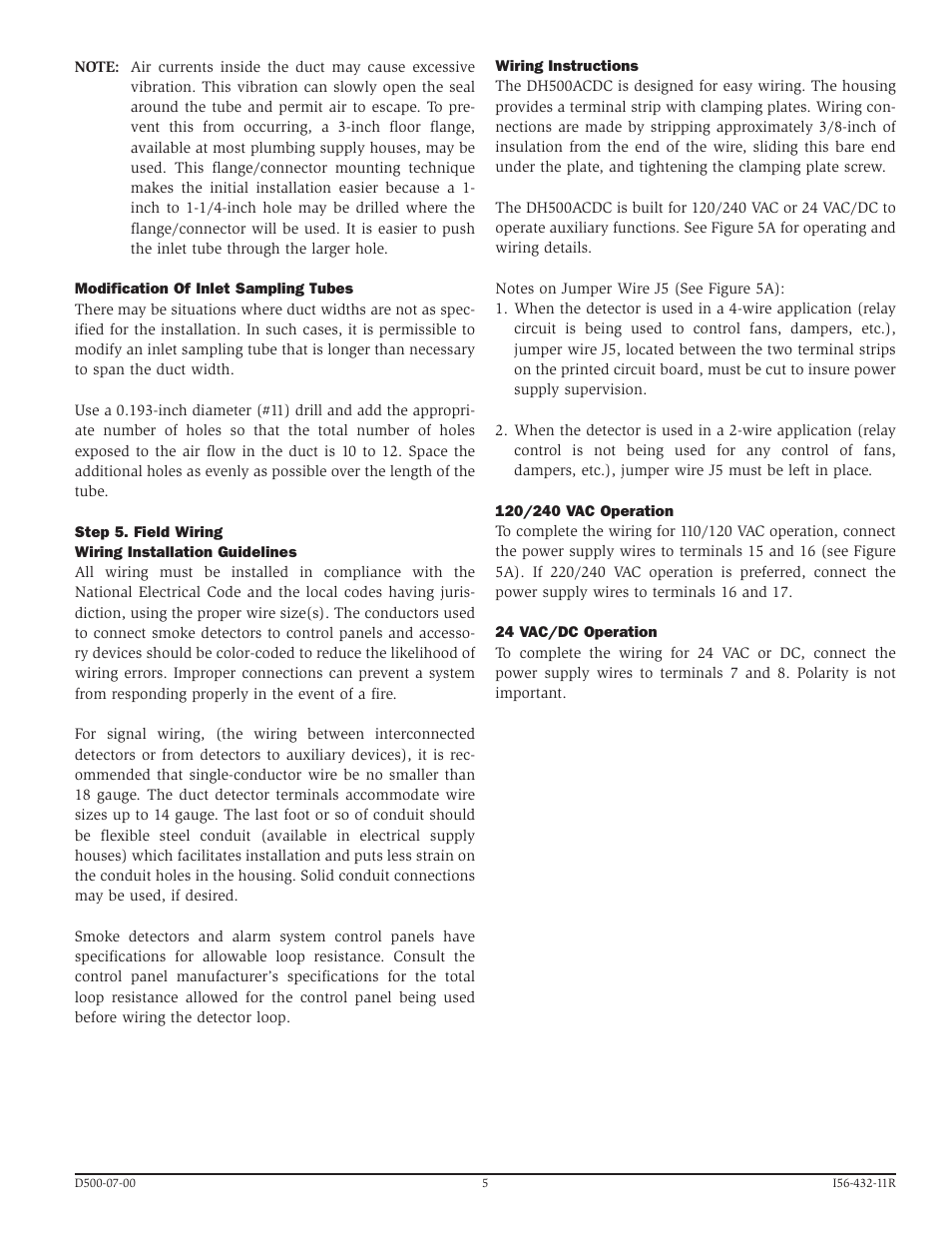 System Sensor DH500ACDC User Manual | Page 5 / 12