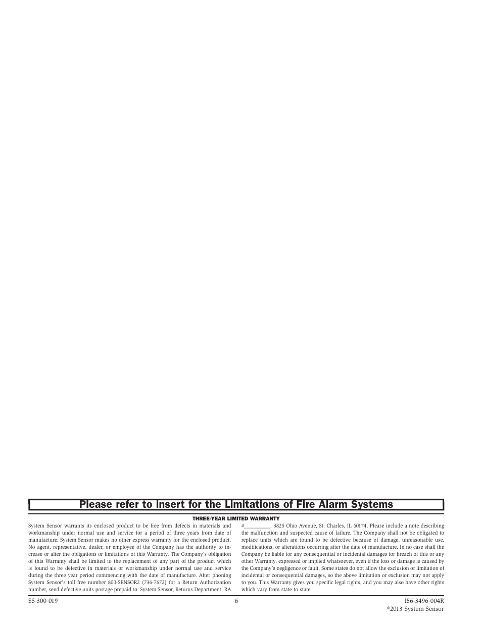 System Sensor DNRECL User Manual | Page 6 / 6