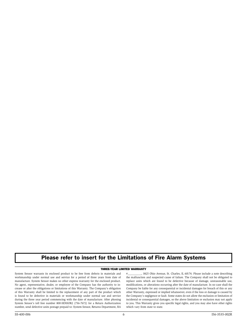 System Sensor DNRHS User Manual | Page 6 / 8