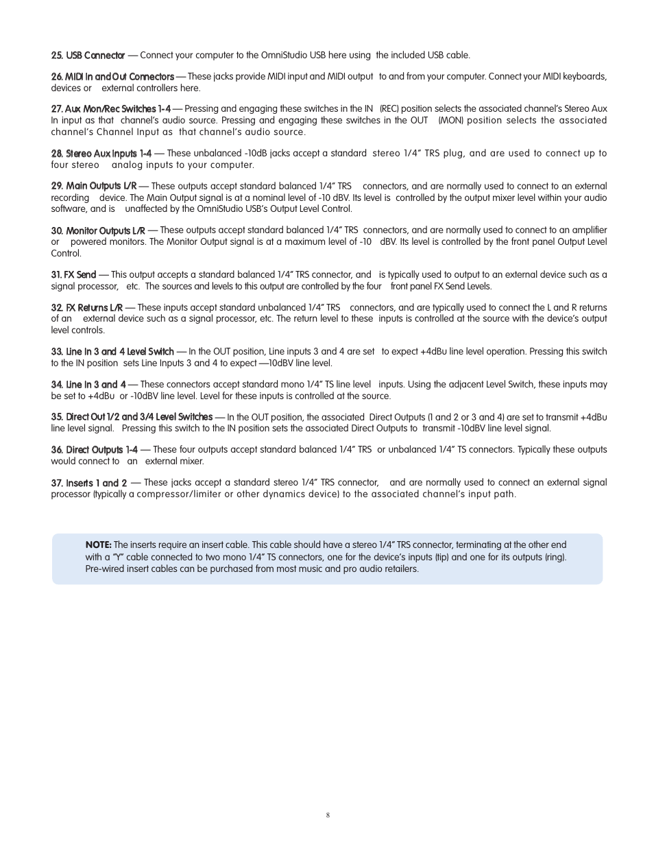 M-AUDIO OmniStudio USB User Manual | Page 9 / 45