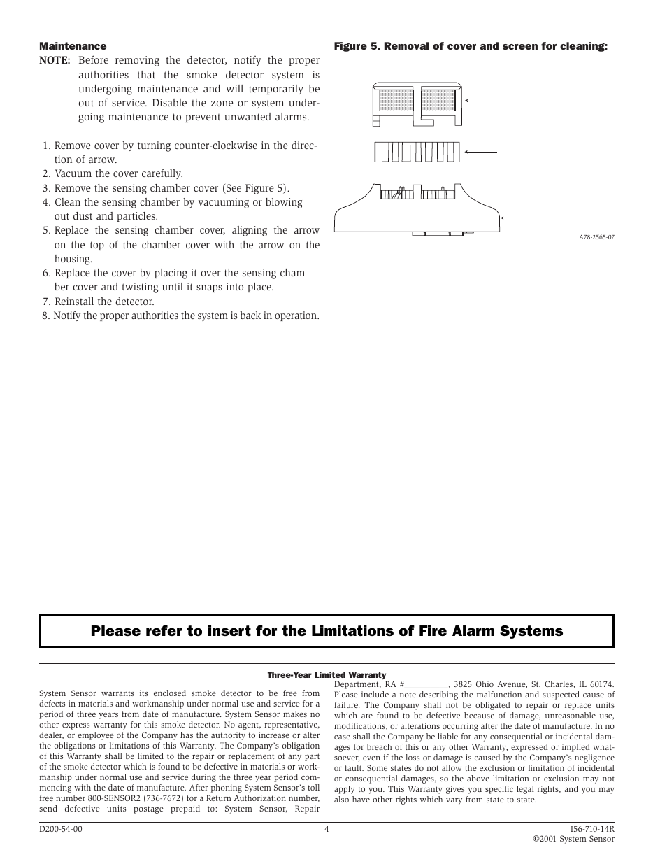 System Sensor 2100S and 2100TS Photoelectronic User Manual | Page 4 / 4